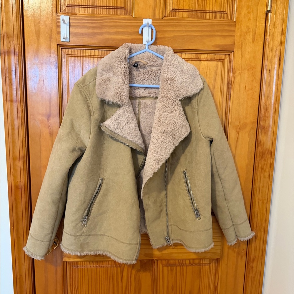 Tan Faux Shearling Jacket